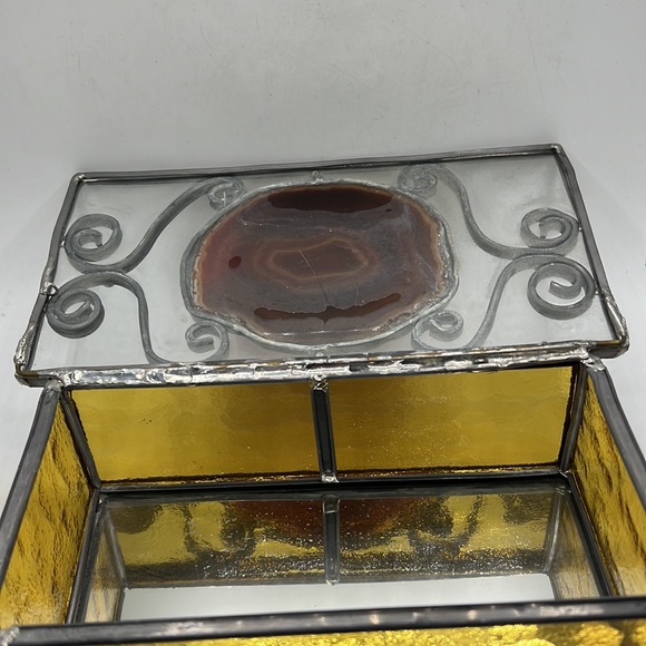 VTG Stained Glass Trinket Box - Picture 6 of 7